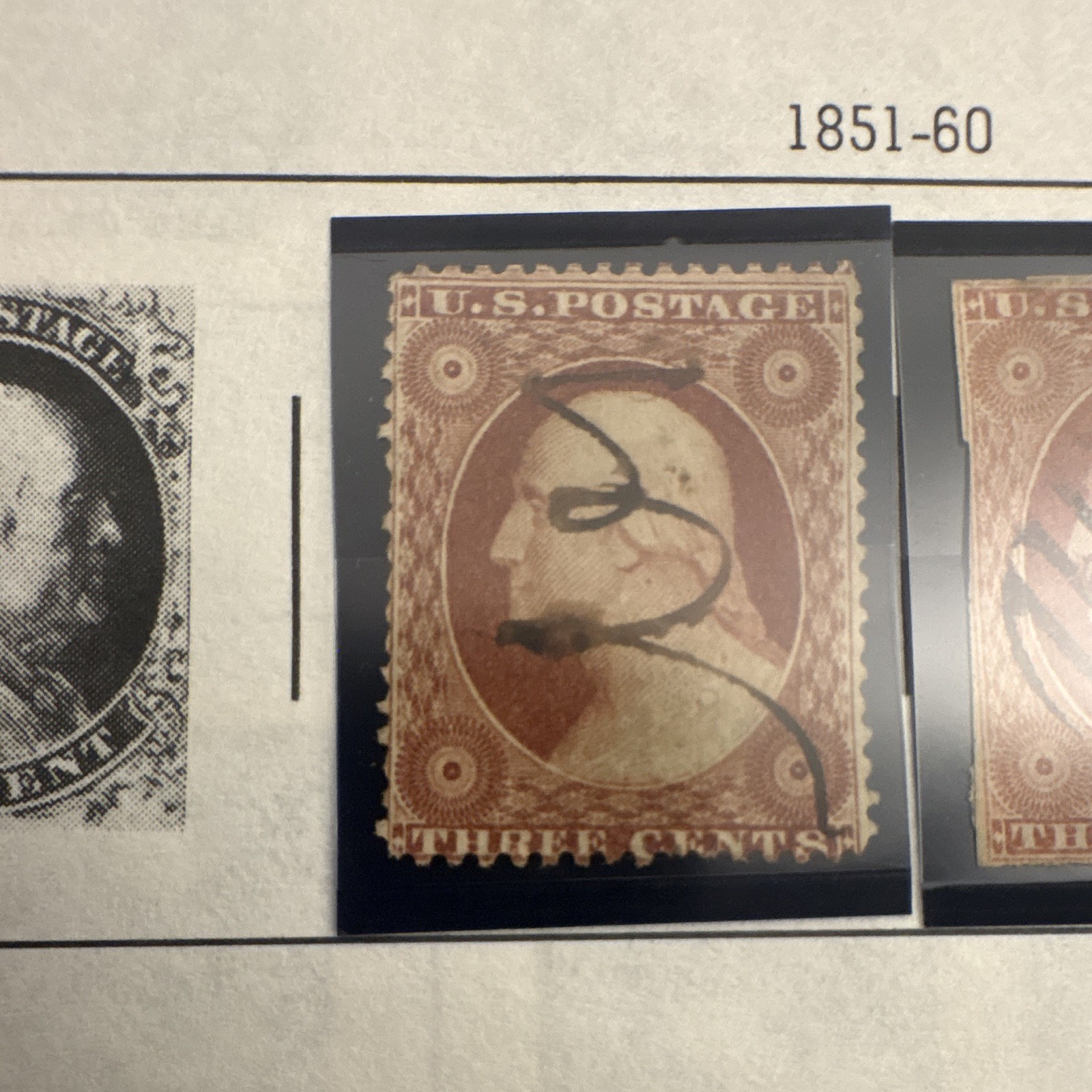 U.S. Postage 3 Cent Benjamin Franklin Brown Used Single Stamp