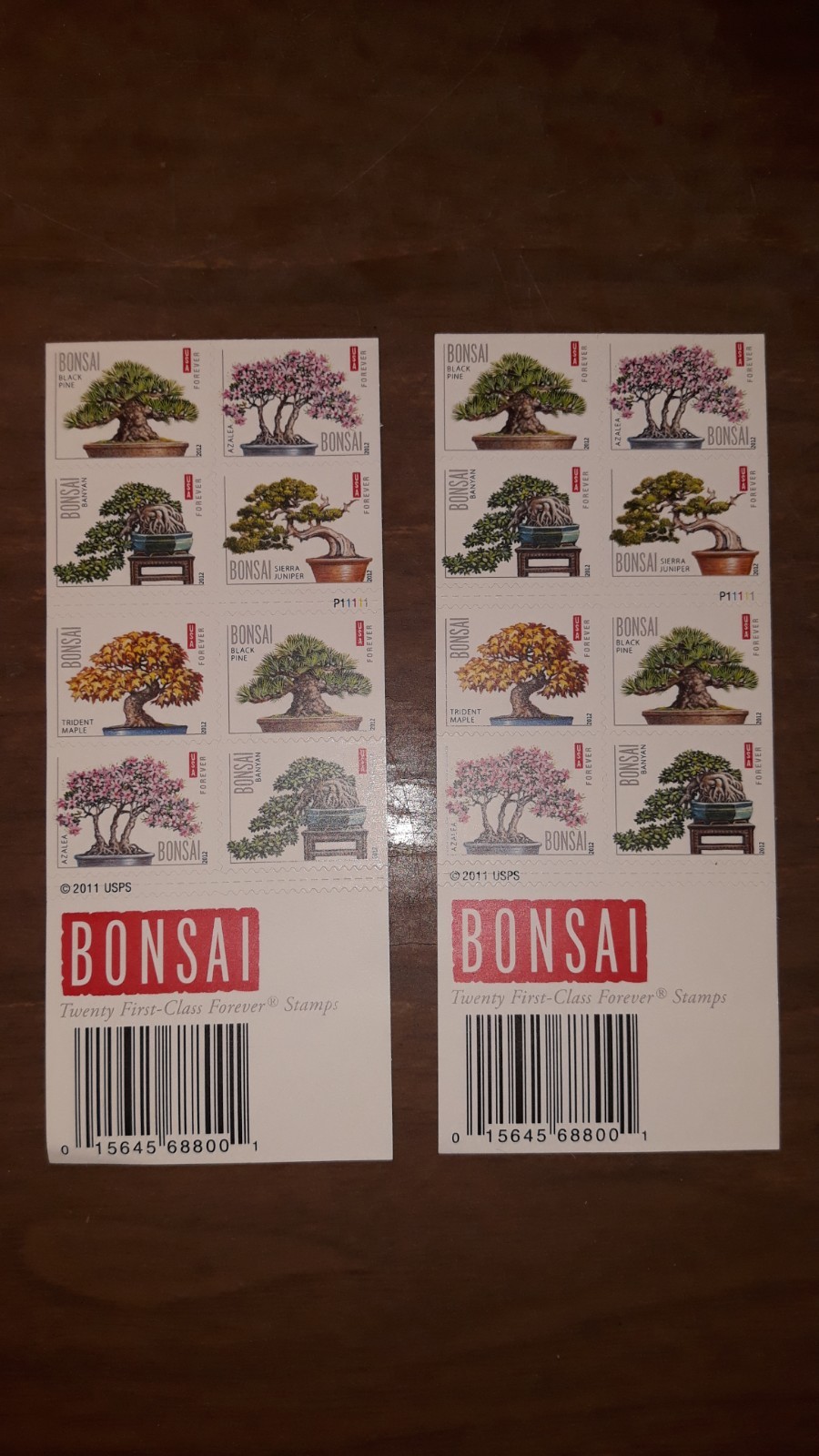 2 Bonsai Trees USPS First-Class Mail Forever Postage Stamps – Booklet of 20