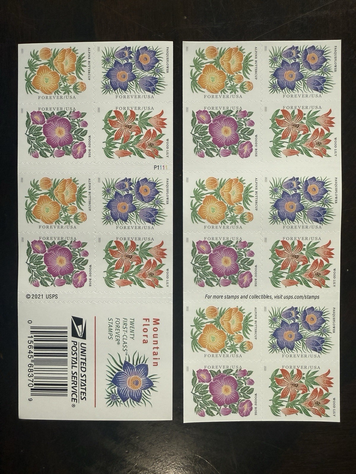 Book of 20 Mountain Flora Stamp