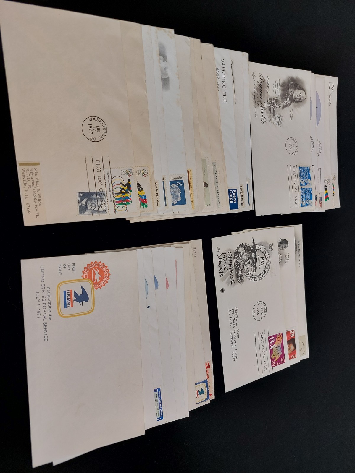 263 First Day Covers 1955-1994