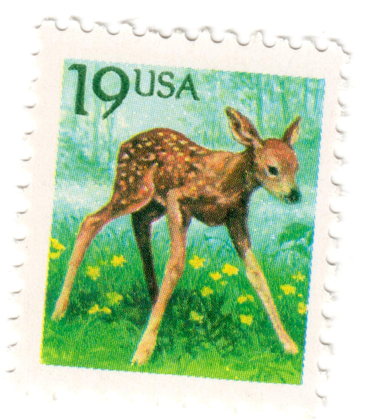 USA – 1991 – Animals – European Roe Deer – Capreolus Capreolus – 19¢ – #23