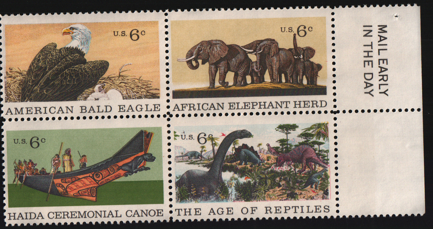 1970 6c Natural History Block of Four Scott #1387-90 ST276