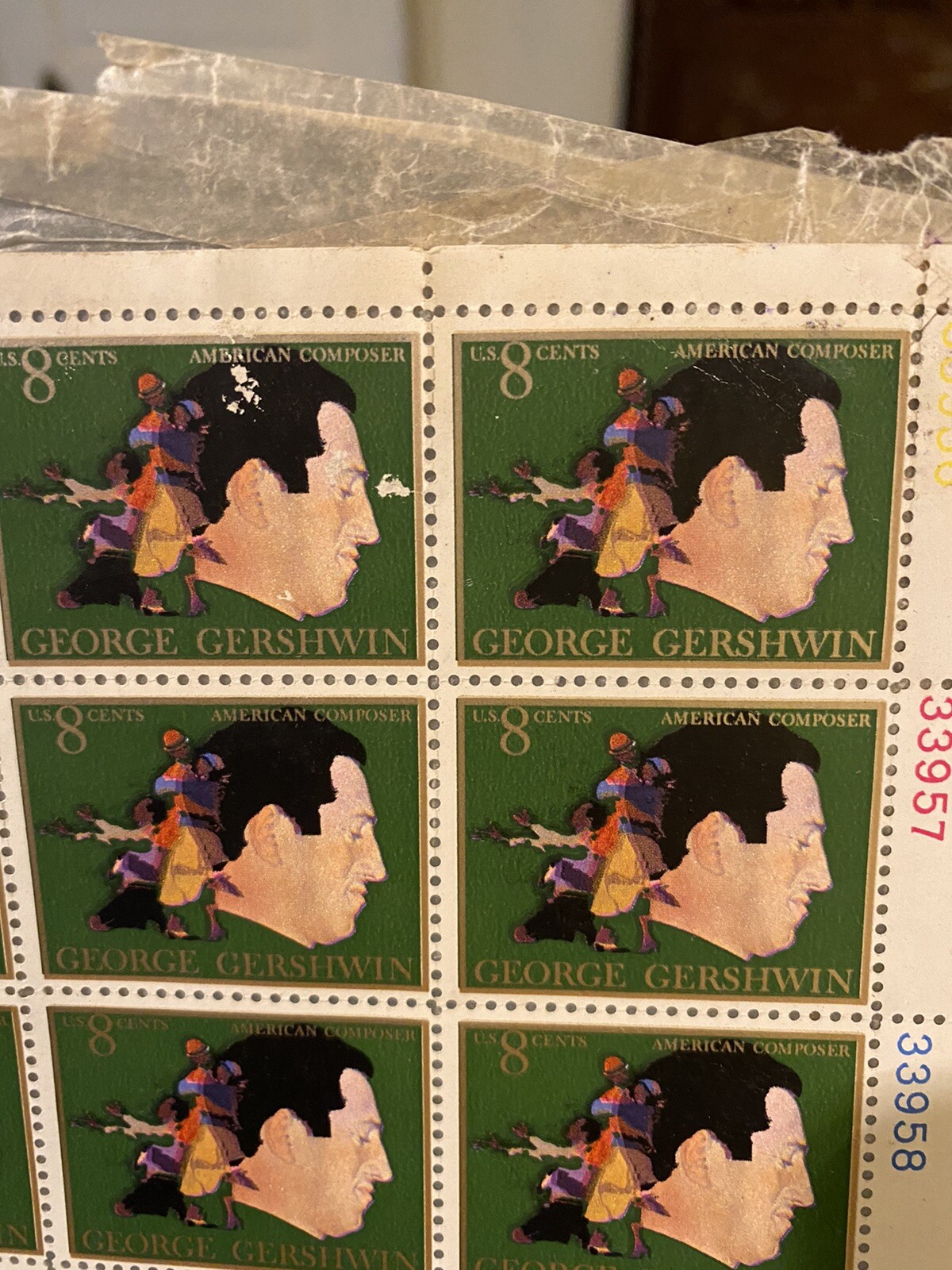 500CT lot 8 cent stamps – GERSHWIN, TANNER, LYNDON B JOHNSON, ROBINSON JEFFERS