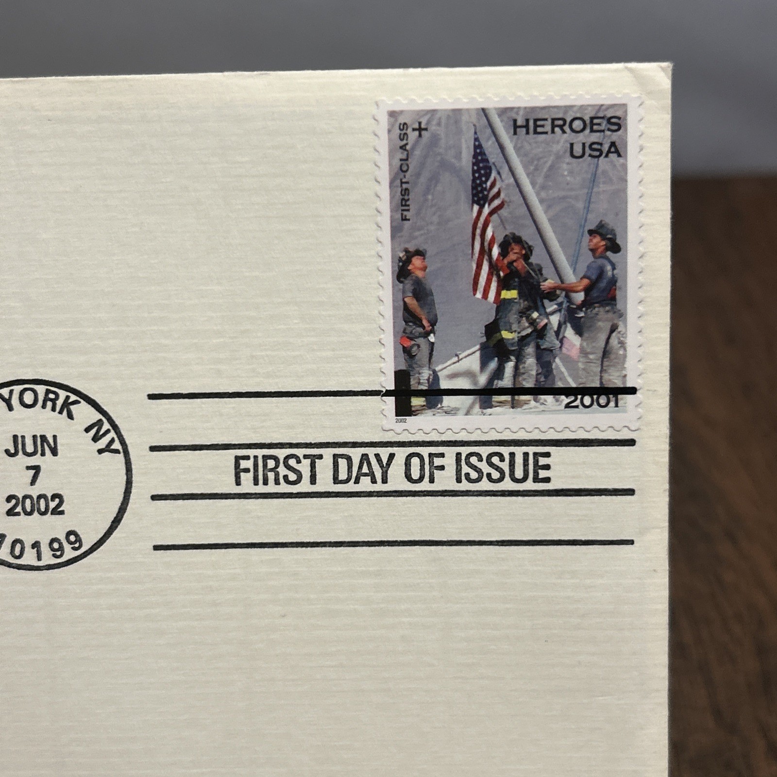 First Day Of Issue Jun 7 2002 New York NY 22kt Gold Replica Heroes Of 2001
