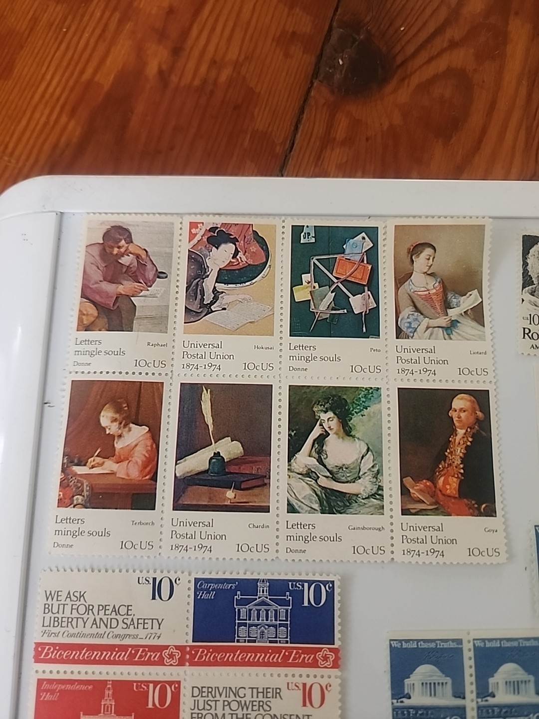 Vintage Mixed Lot of 105 Unused 10 & 15 Cent U.S. Post Office Postage Stamps