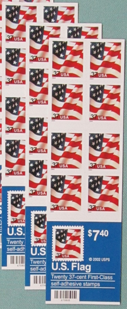Mixed 55 of New/Usable Multiples, Strips & Singles of 41¢ US Postage Stamps USA