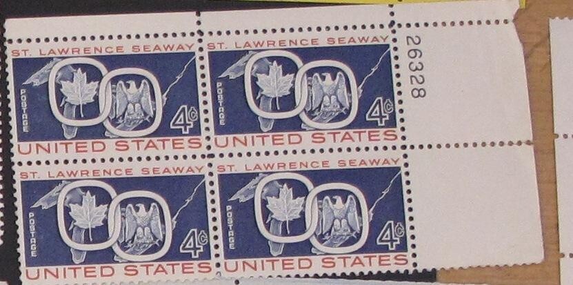 Lot of 10 US 4 and 5 Cent Postage Stamps 1958-1966