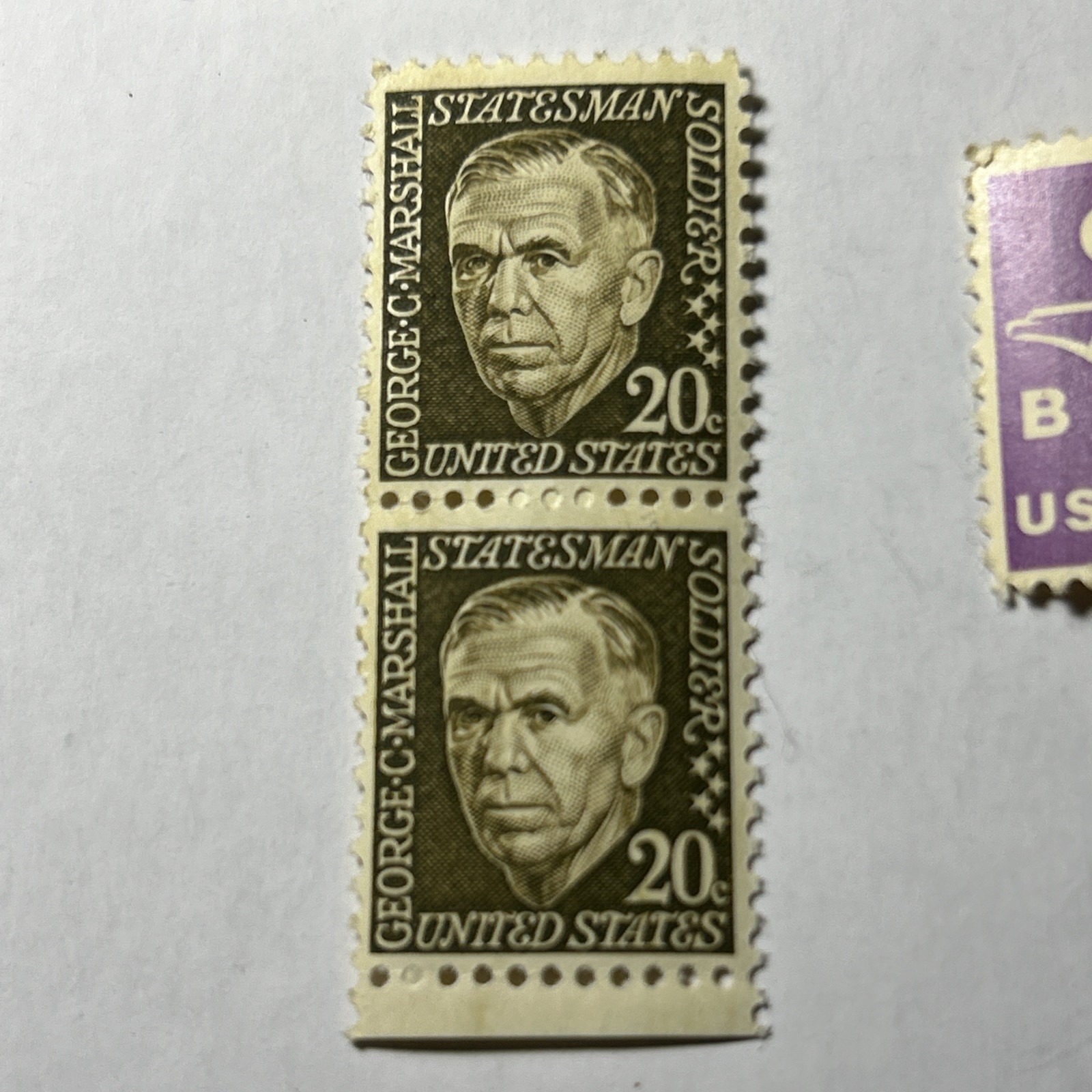 U.S. Postage Stamps Marshall, Roosevelt, Freedom And Postage B.