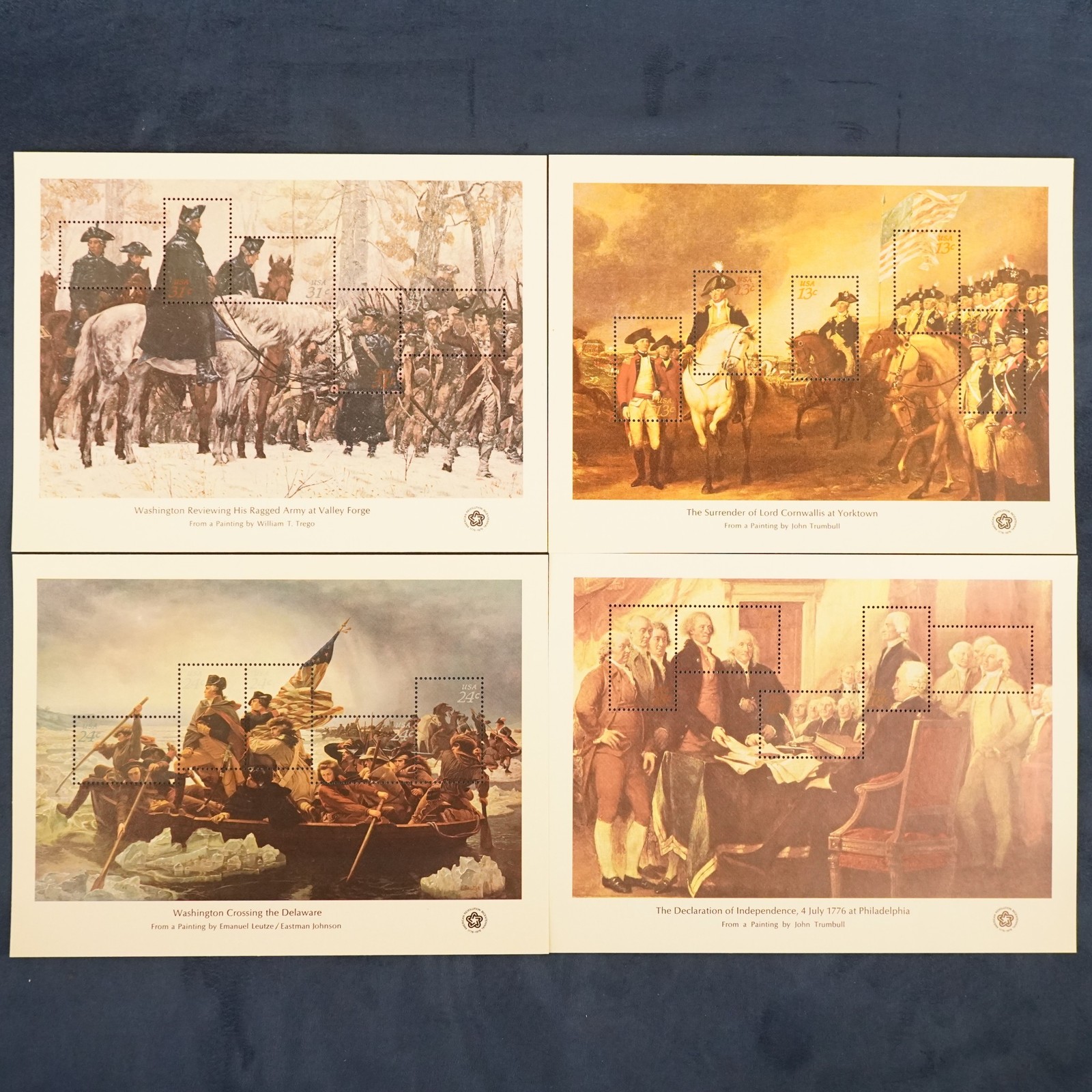 1976 13c-21c Complete American Bicentennial Stamp Sheet Set in OGP, MNH #1686-89