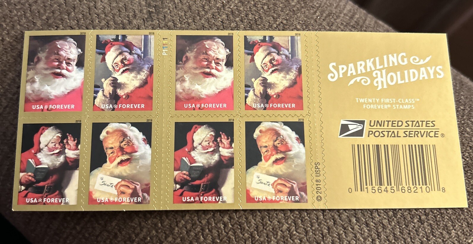 20 USPS SANTA CLAUS 2018 FOREVER STAMPS FV $14.60 COCA COLA STYLE CHRISTMAS