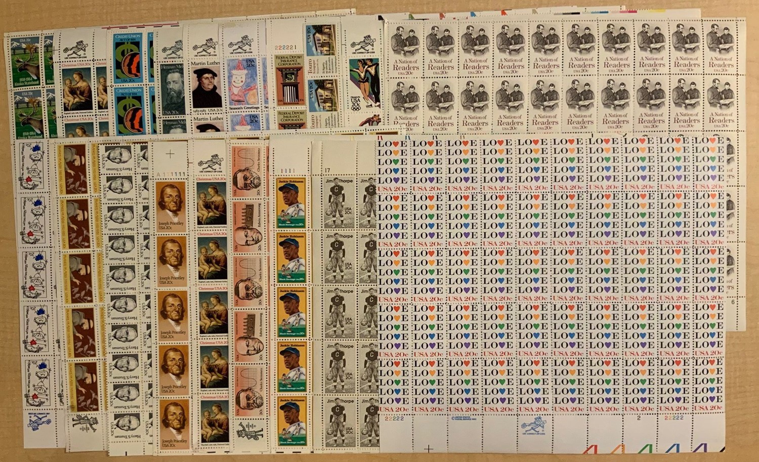 20¢ Discount Postage Collection In Sheets – Face Value of $200.00 – Stuart Katz