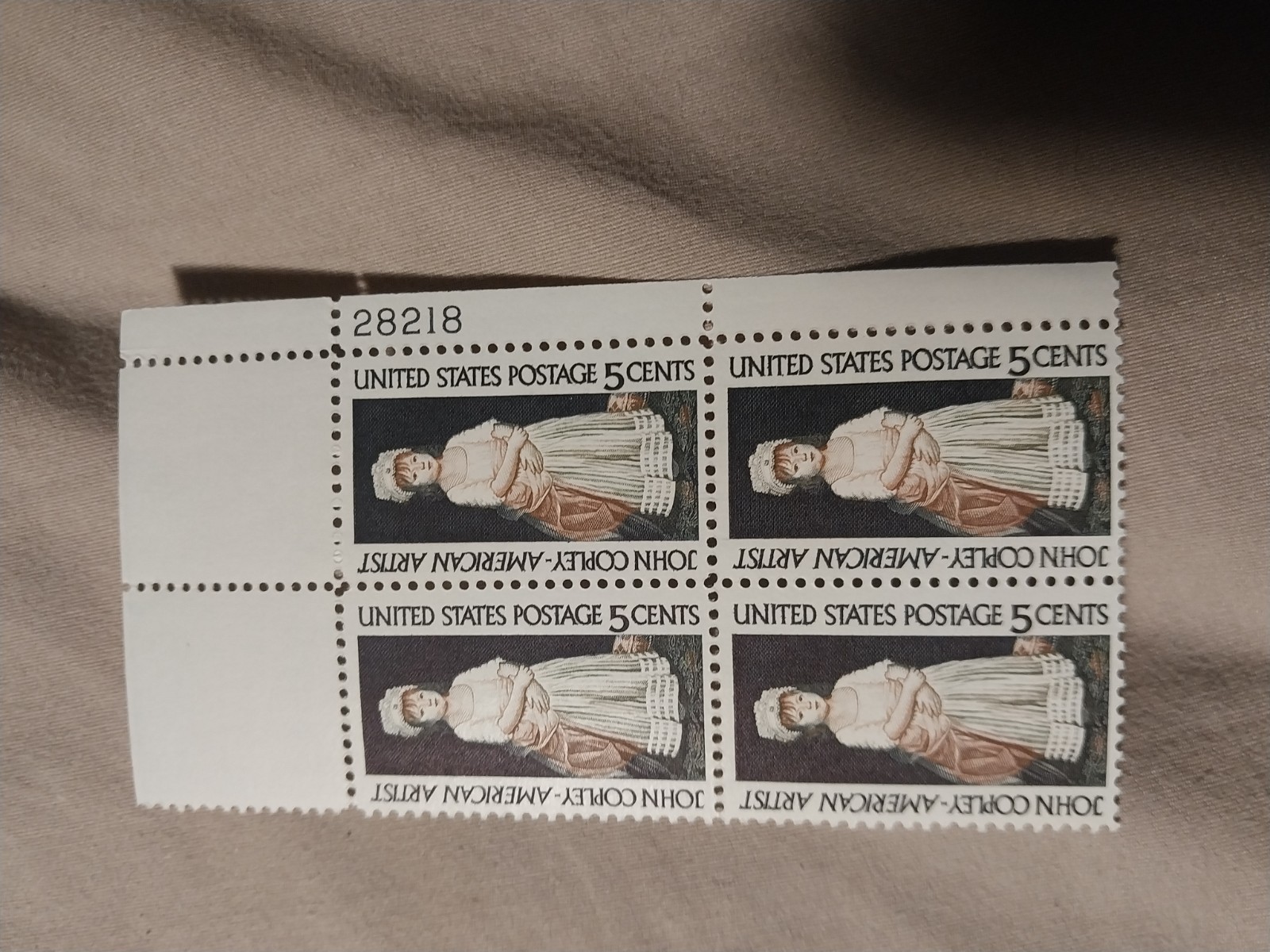 5 Cent John Copley American Artist US Postage Stamps 4 Unused
