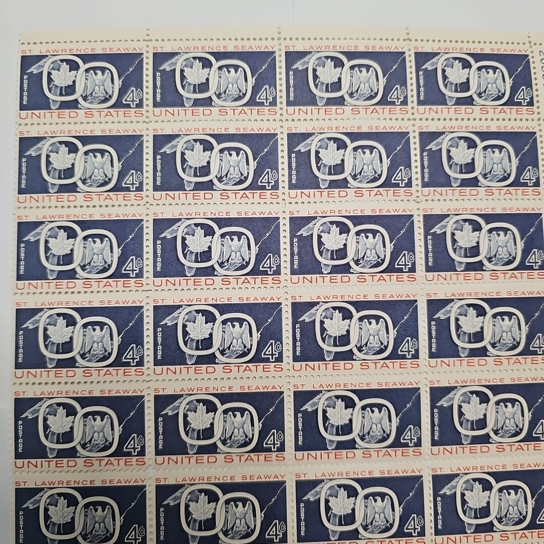 Stamp US Postage 4c 4 Cent Sheet OF 40 Stamps St Lawrence Seaway
