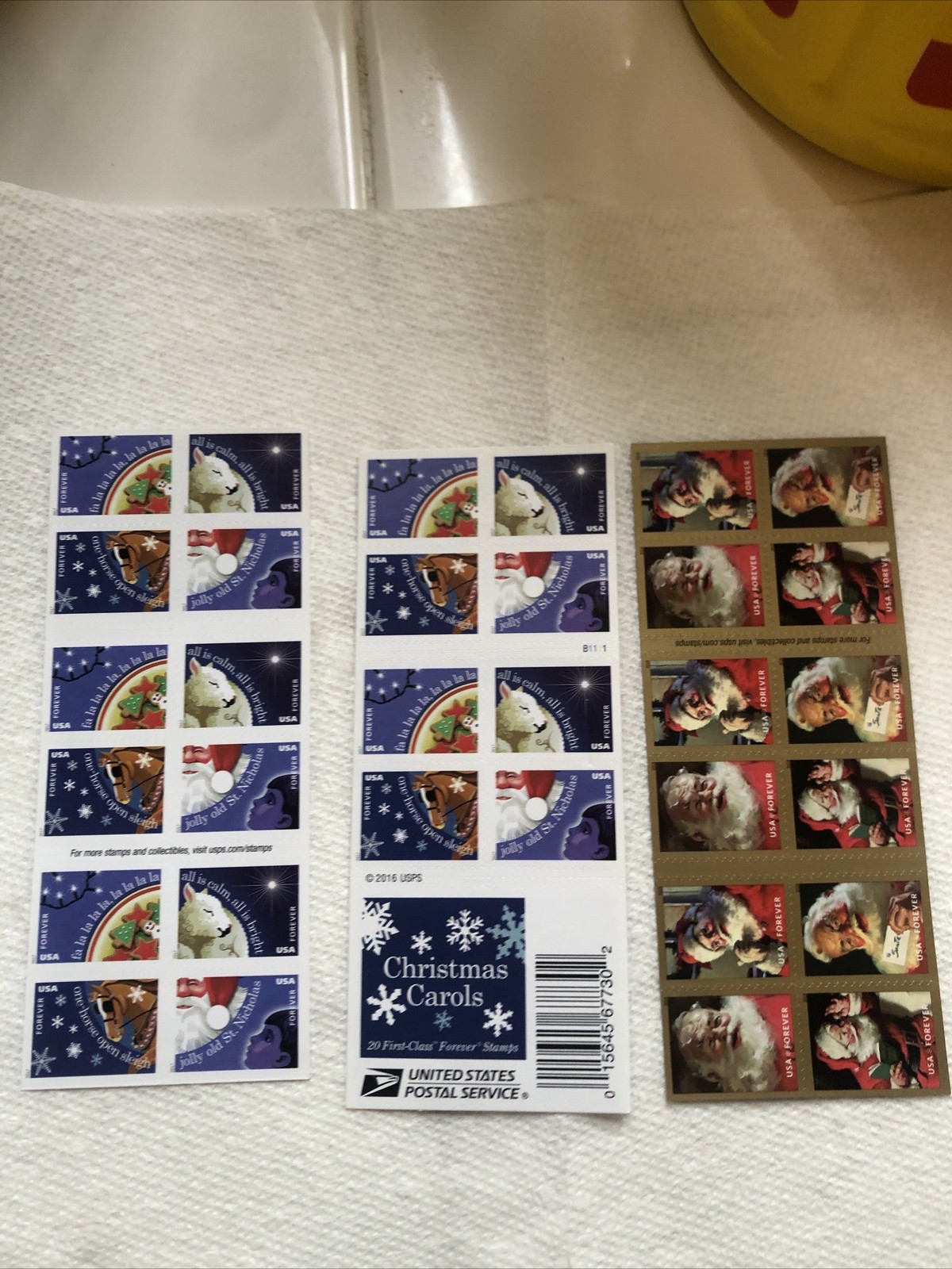 Forever Stamps,60 total,Christmas Holiday scenes.3 books.