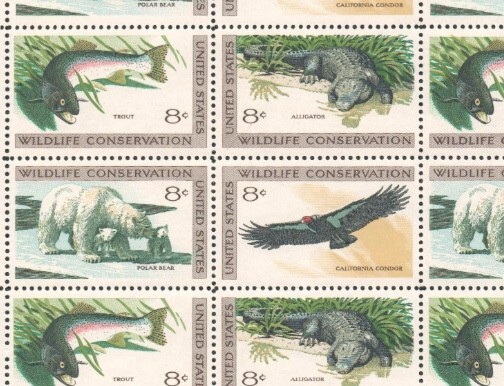 United States 8¢ Wildlife Conservation Postage Stamp #1427-30 Pack of 100
