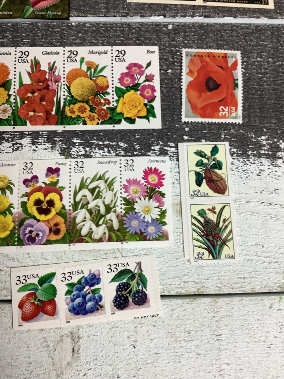 USPS Various Plants And Flower Stamps