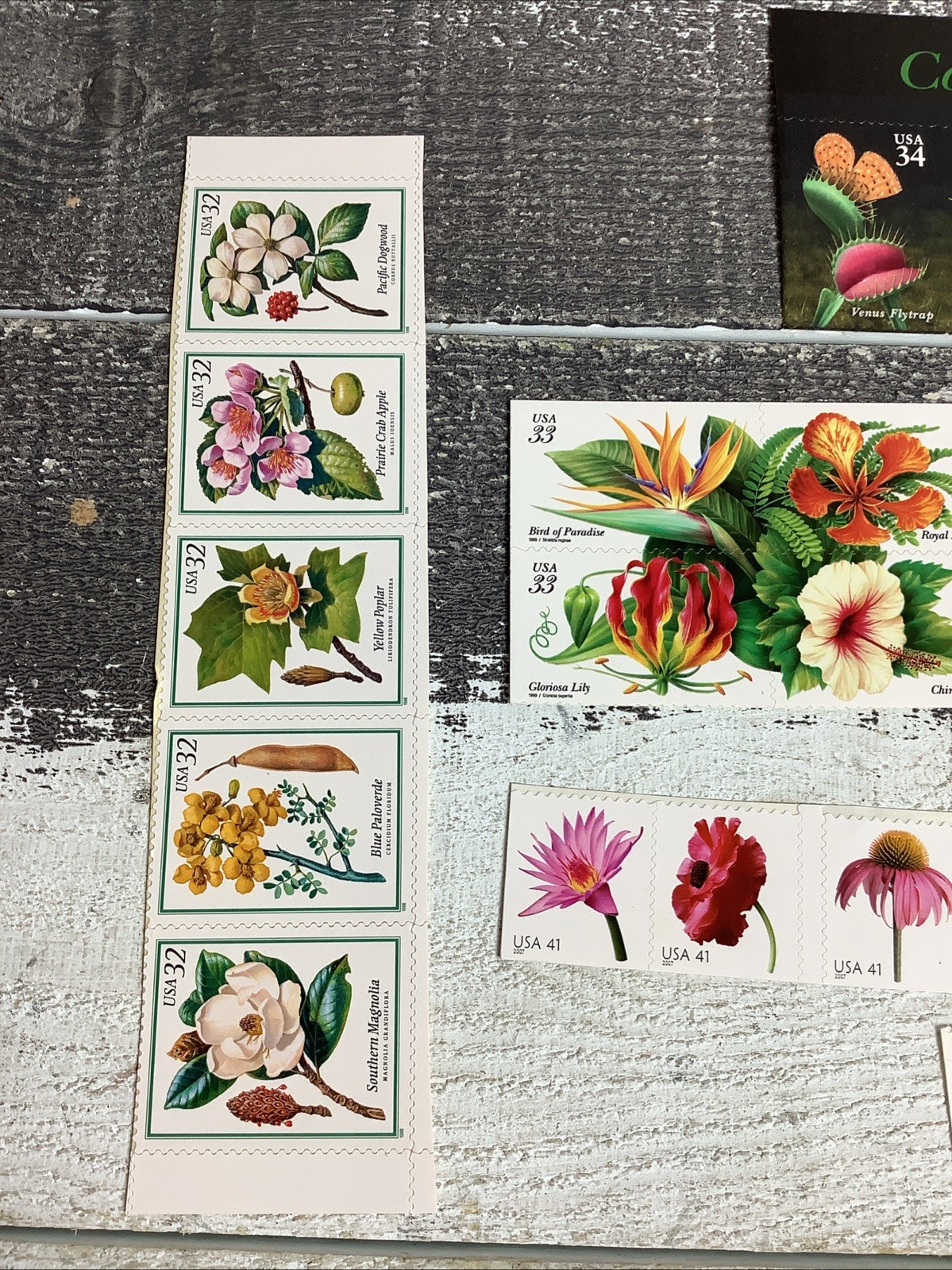 USPS Various Plants And Flower Stamps
