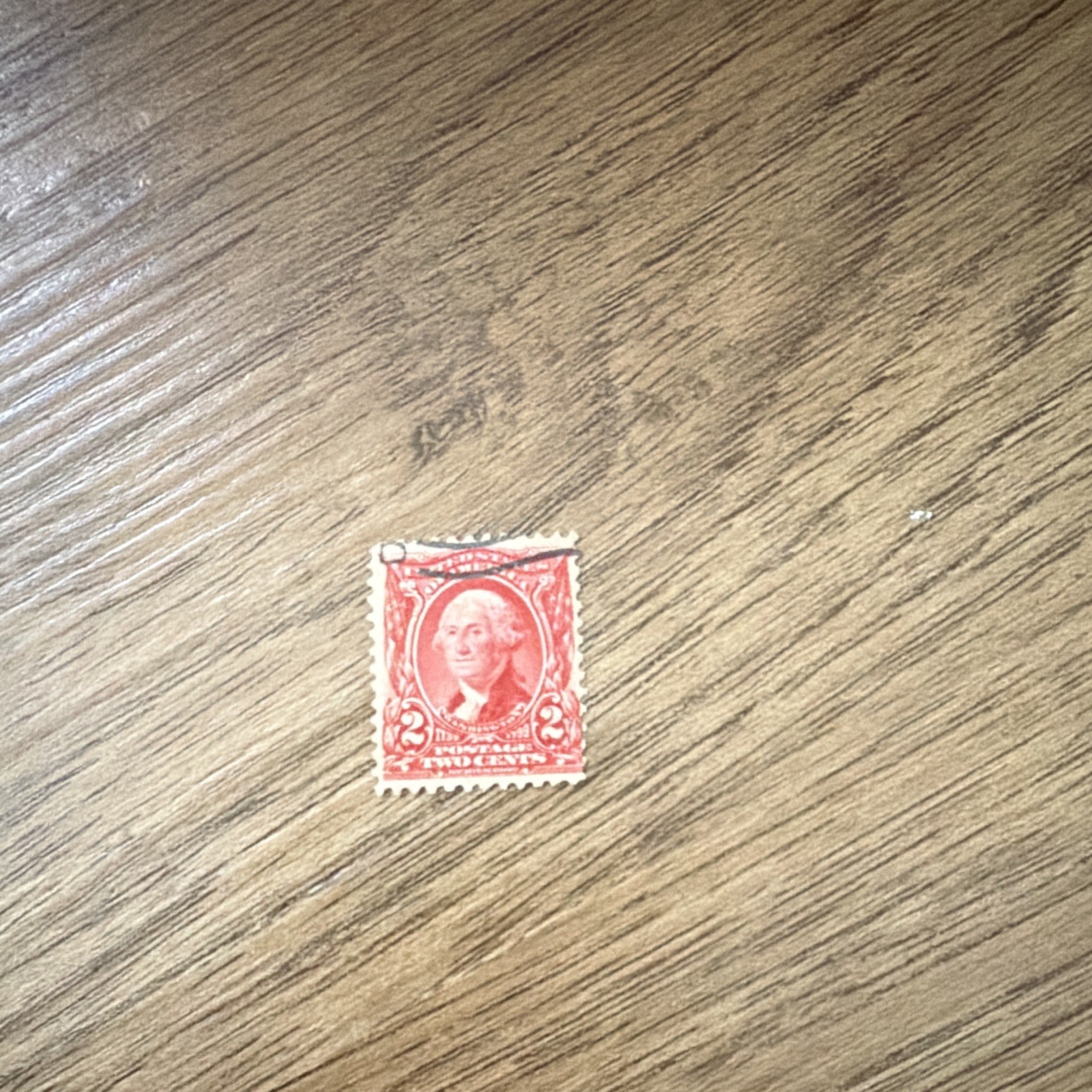 U.S. 2 Cent Red George Washington Postage Stamp, Single MNG Uncertified