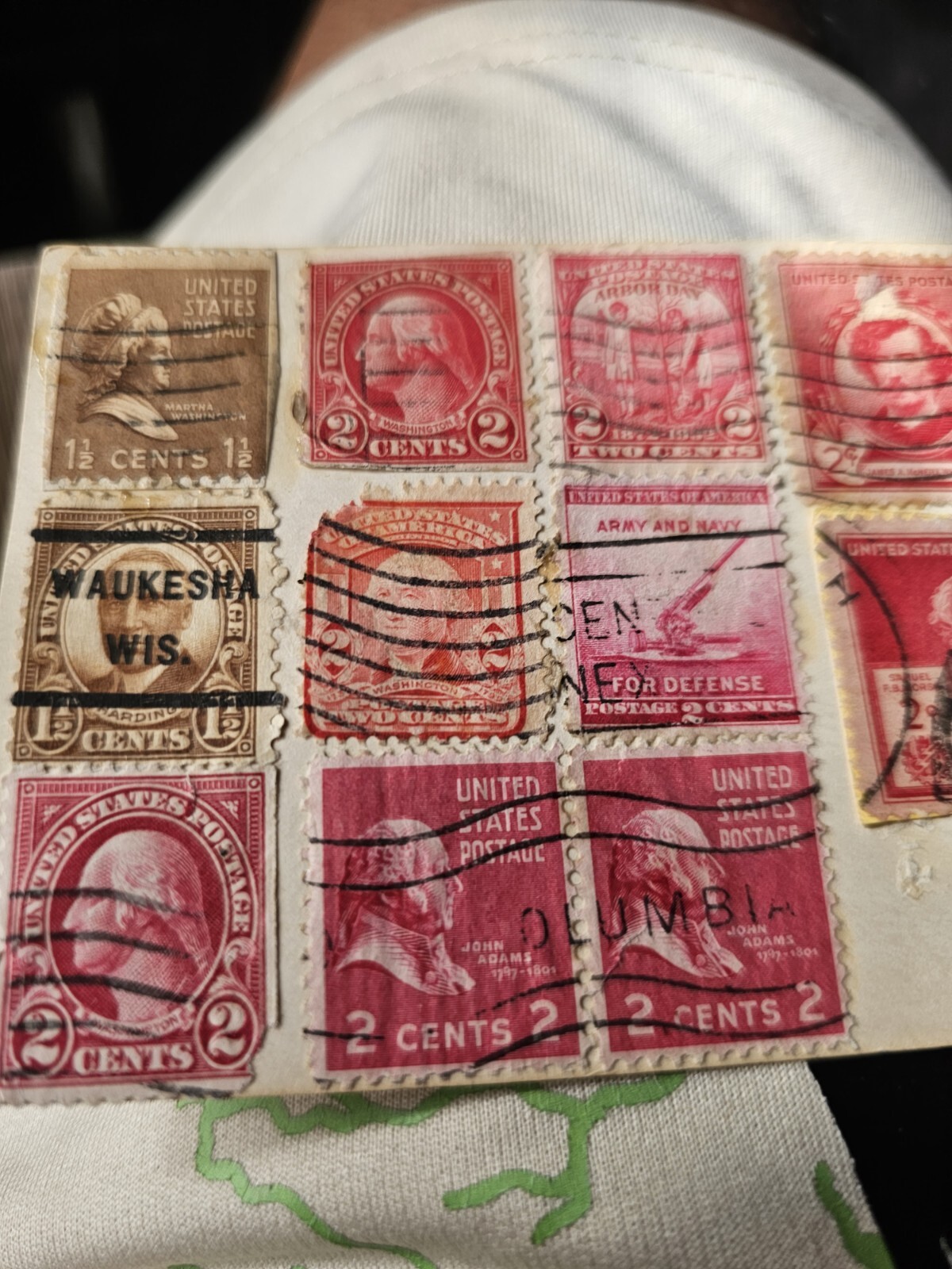 US George Washington 2 Cent Carmine Red Stamp 1902-1903 12 Perforated