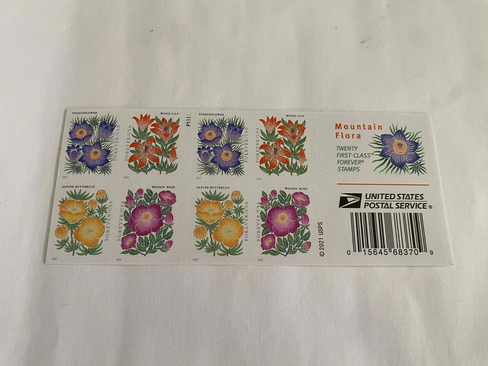 20 Mountain Flora First Class Forever Stamps Wedding Booklet – USPS stamp – NEW
