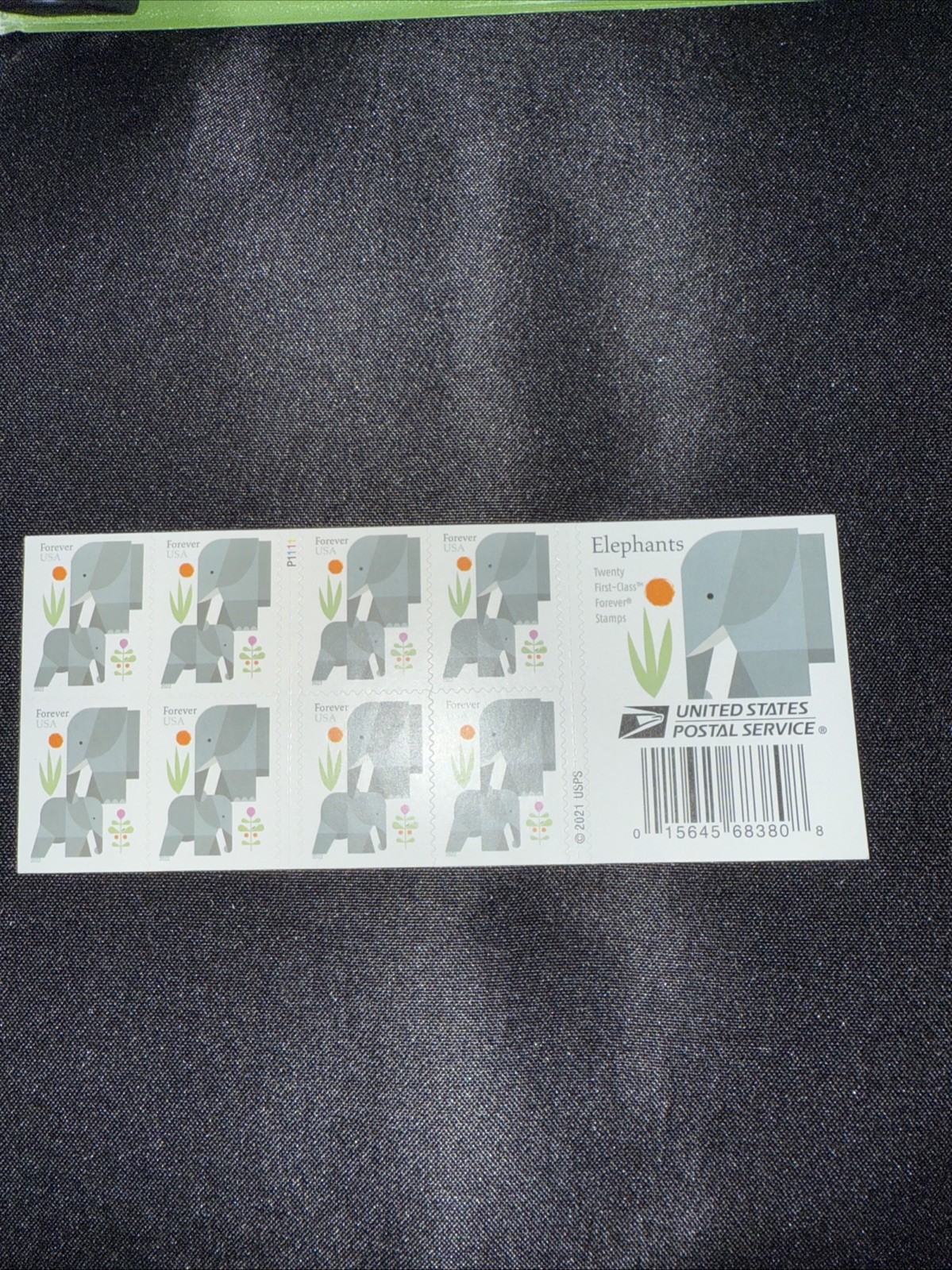 ELEPHANTS UNITED STATES POSTAL FOREVER STAMPS BOOK OF 20