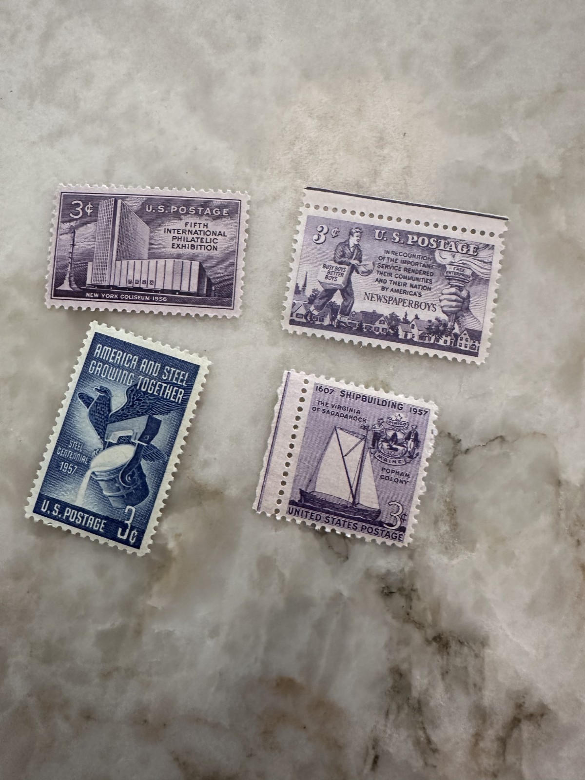 Lot of 15 VINTAGE Cent Stamps U.S. Postage