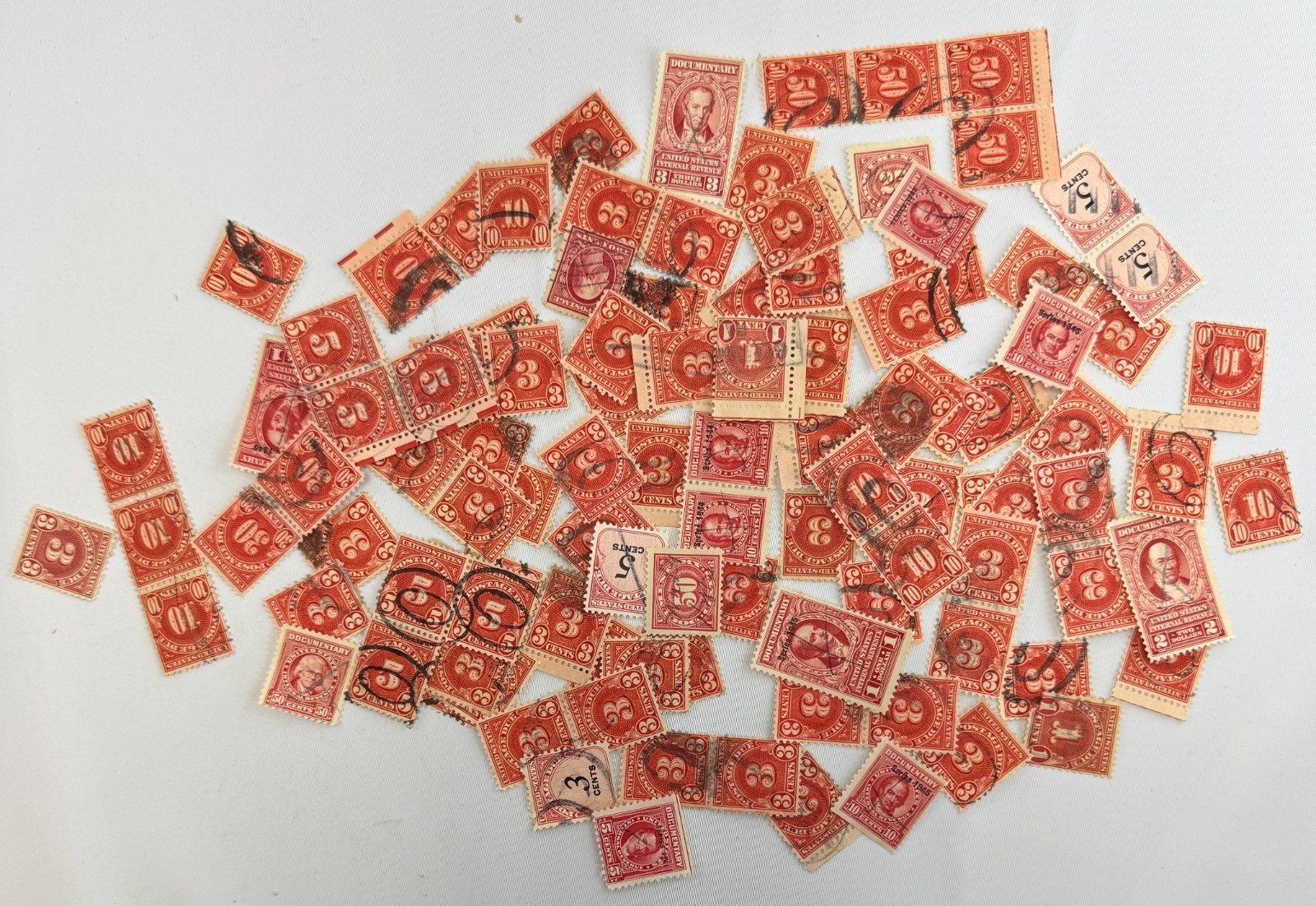 Vintage US Postage Due and Documentary Revenue Stamp Collection Lot 1914–1945