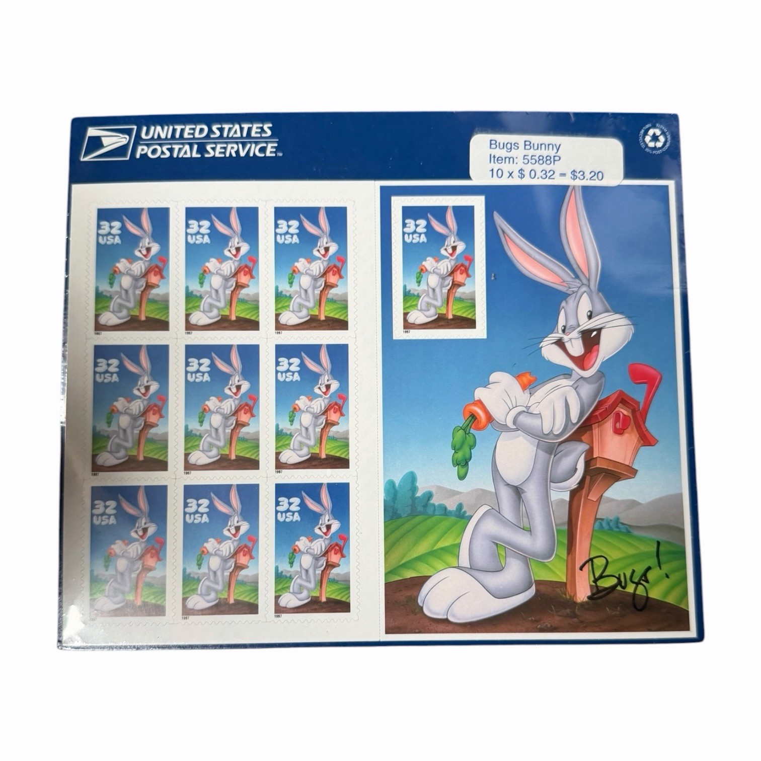 Bugs Bunny, Sylvester, Tweedy Bird Sealed Stamps Lot Of 2 New Mail Stamps