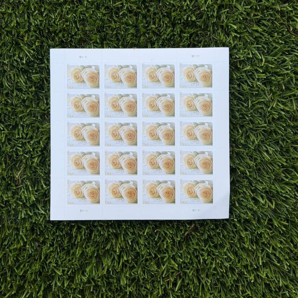 Four Sheets x 20 = 80 Assorted of Mixed Designs US Postage Stamps