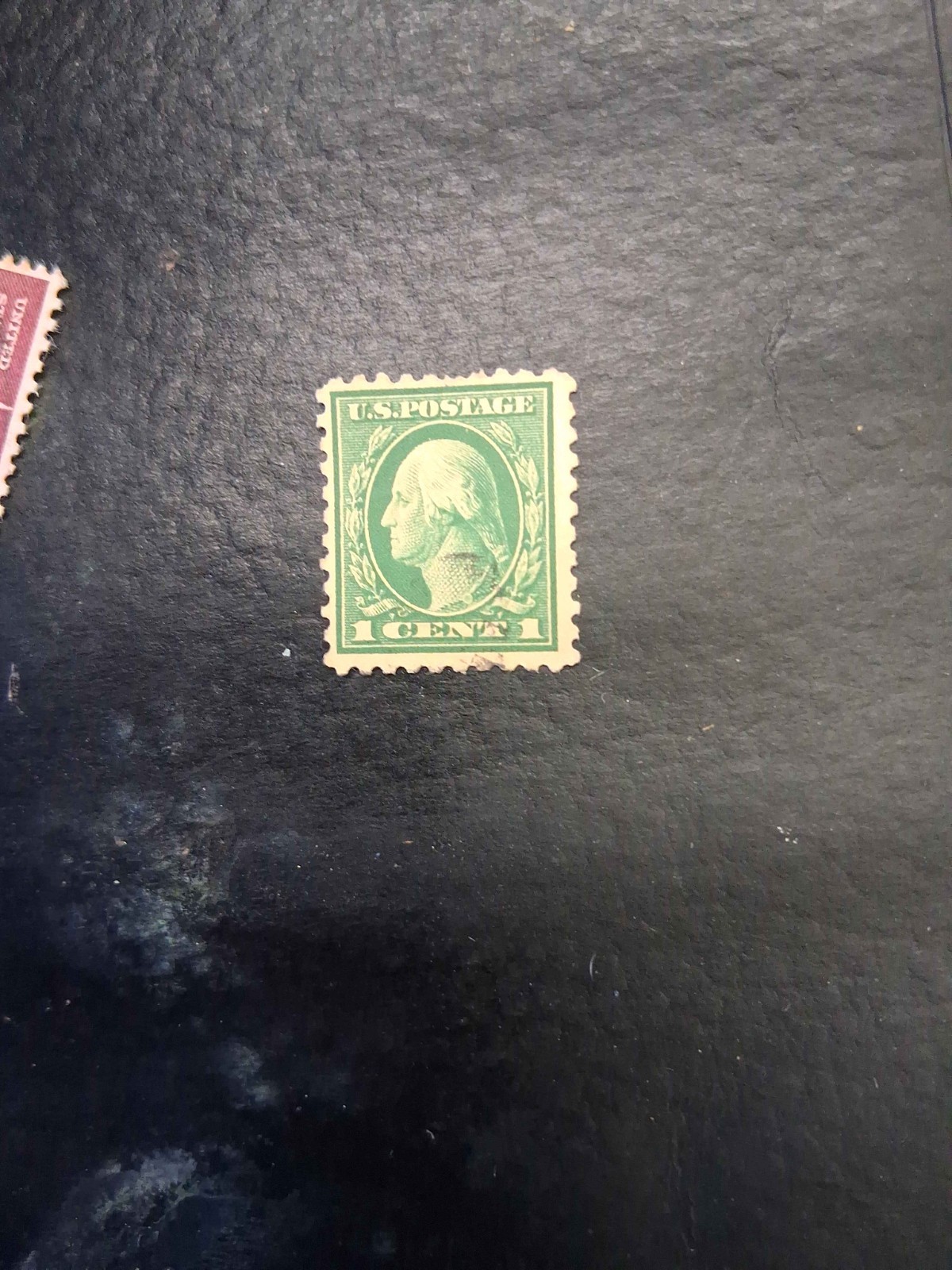 US Postage 1 Cent George Washington Green Stamp Used Single Uncertified