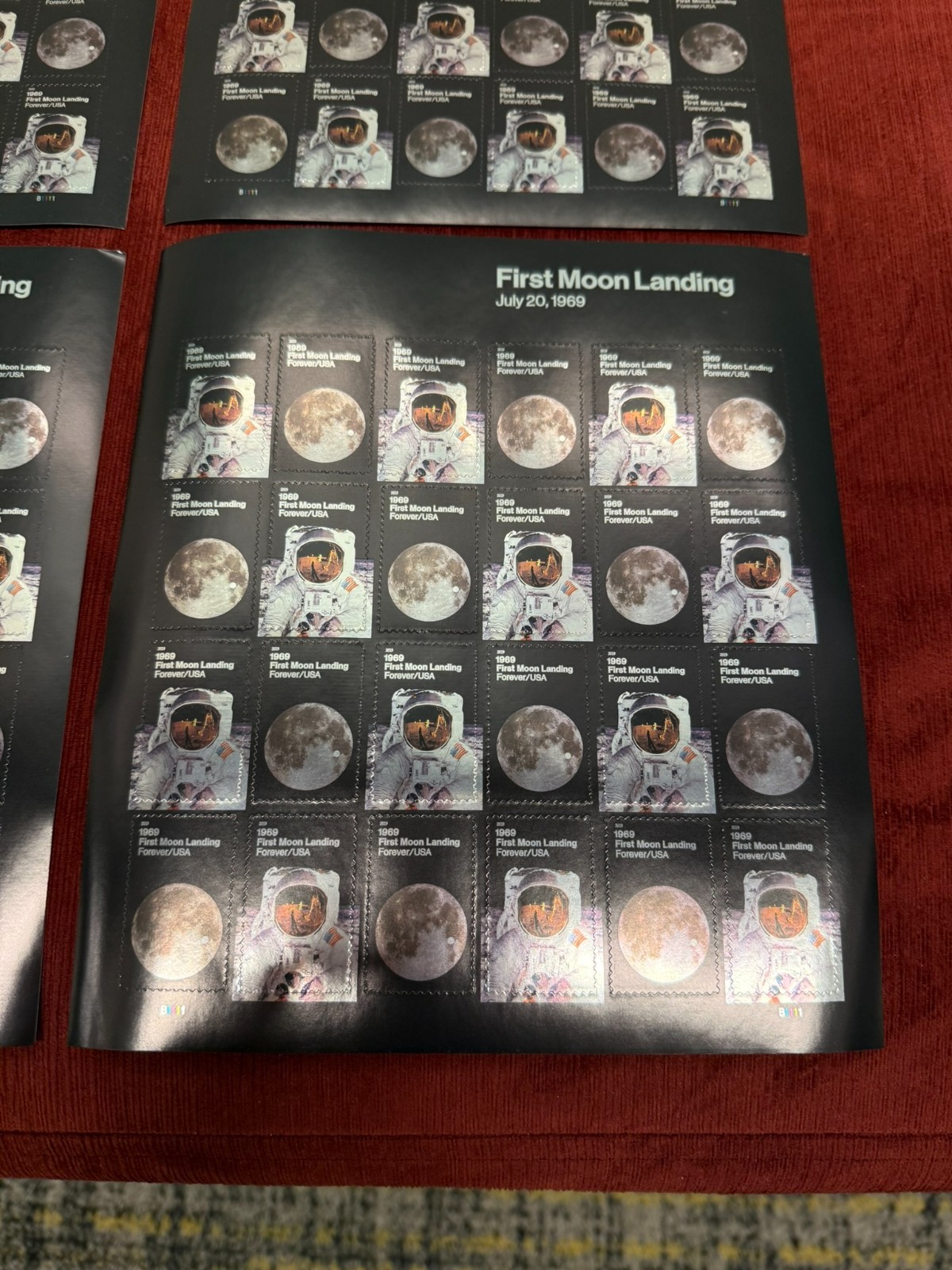 96 USPS Forever Stamps 4 Sheets of 24 Self Adhesive First Class Mail Stamps Moon
