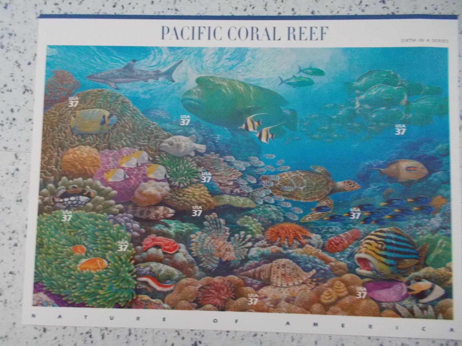 #3831 PACIFIC CORAL REEF 6th in a Series Sheet of 27 37 CENT STAMPS 2003 MNH