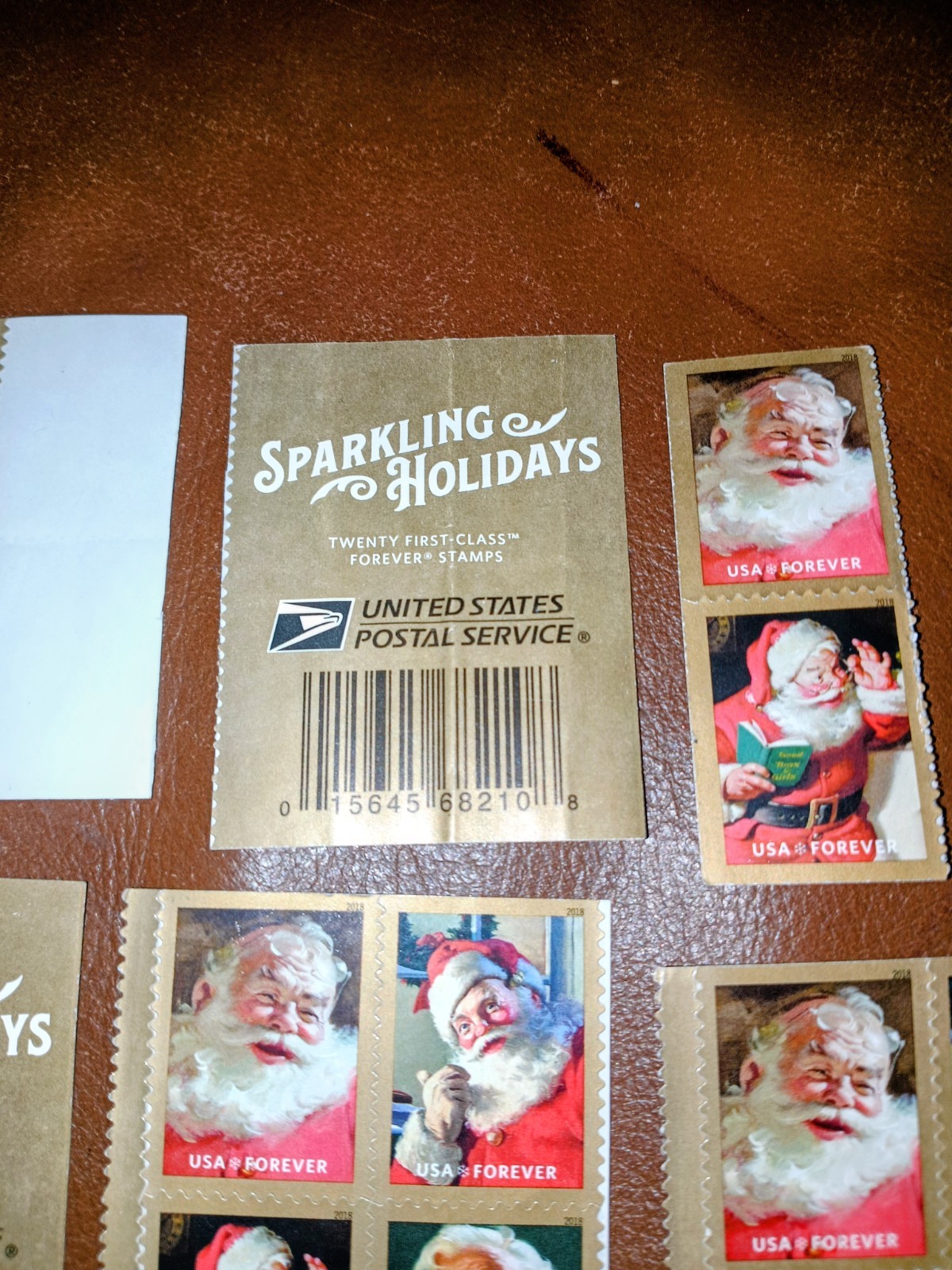 Santa Stamps USPS 2018 SPARKLING HOLIDAY EDITION! SET OF.30