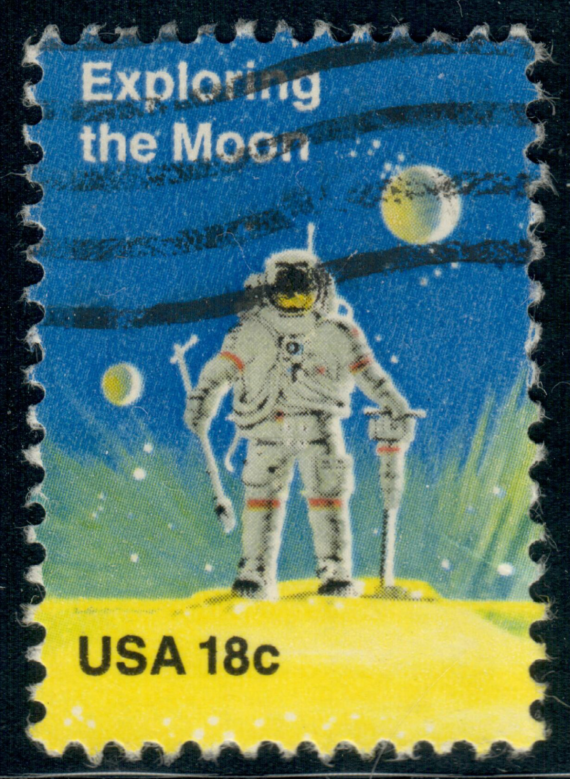 USA – 1981 – Space Achievement – Astronaut on the Moon – 18¢ – #3657