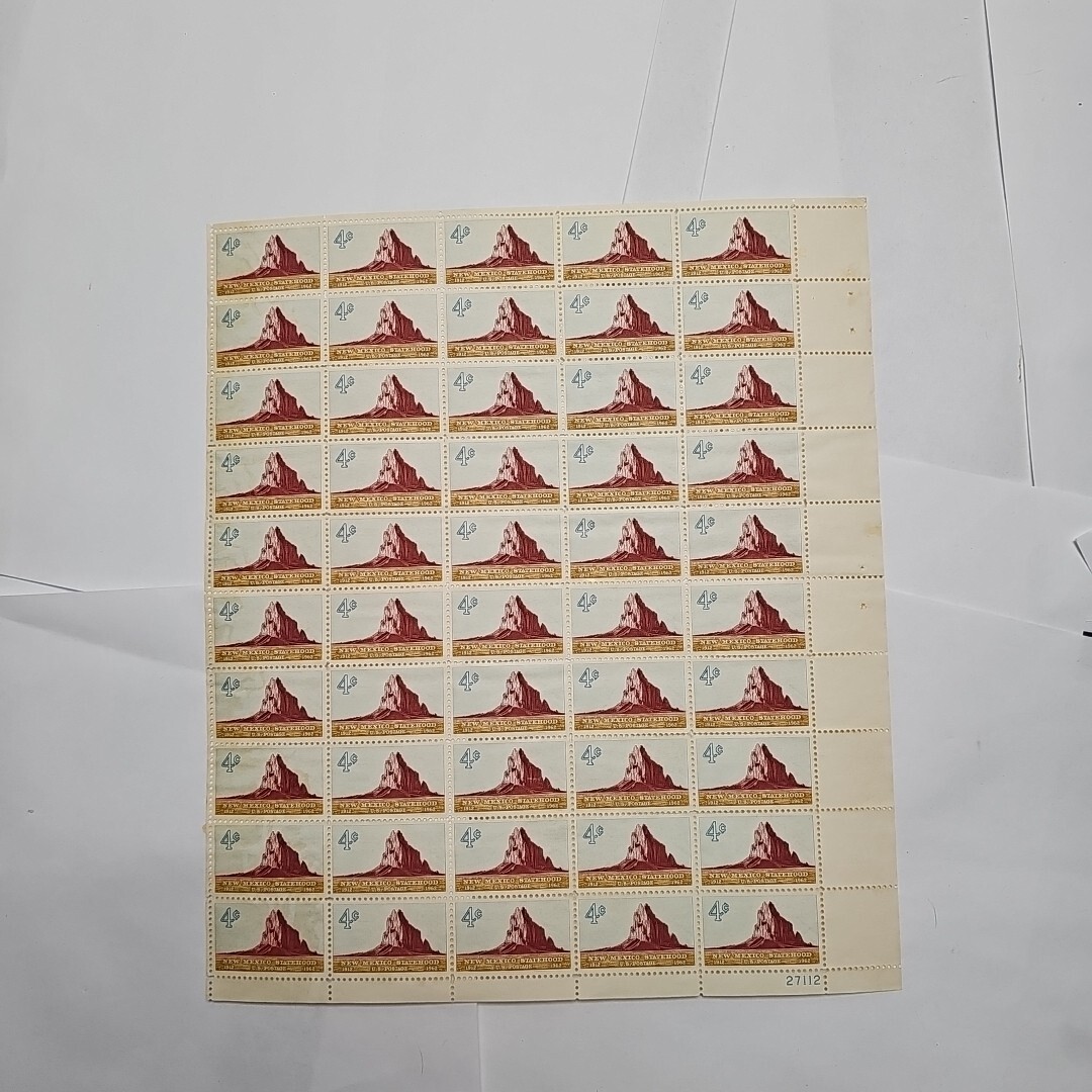 Stamp US Postage 4c 4 Cent Sheet OF 50 Stamps New Mexico Statehood