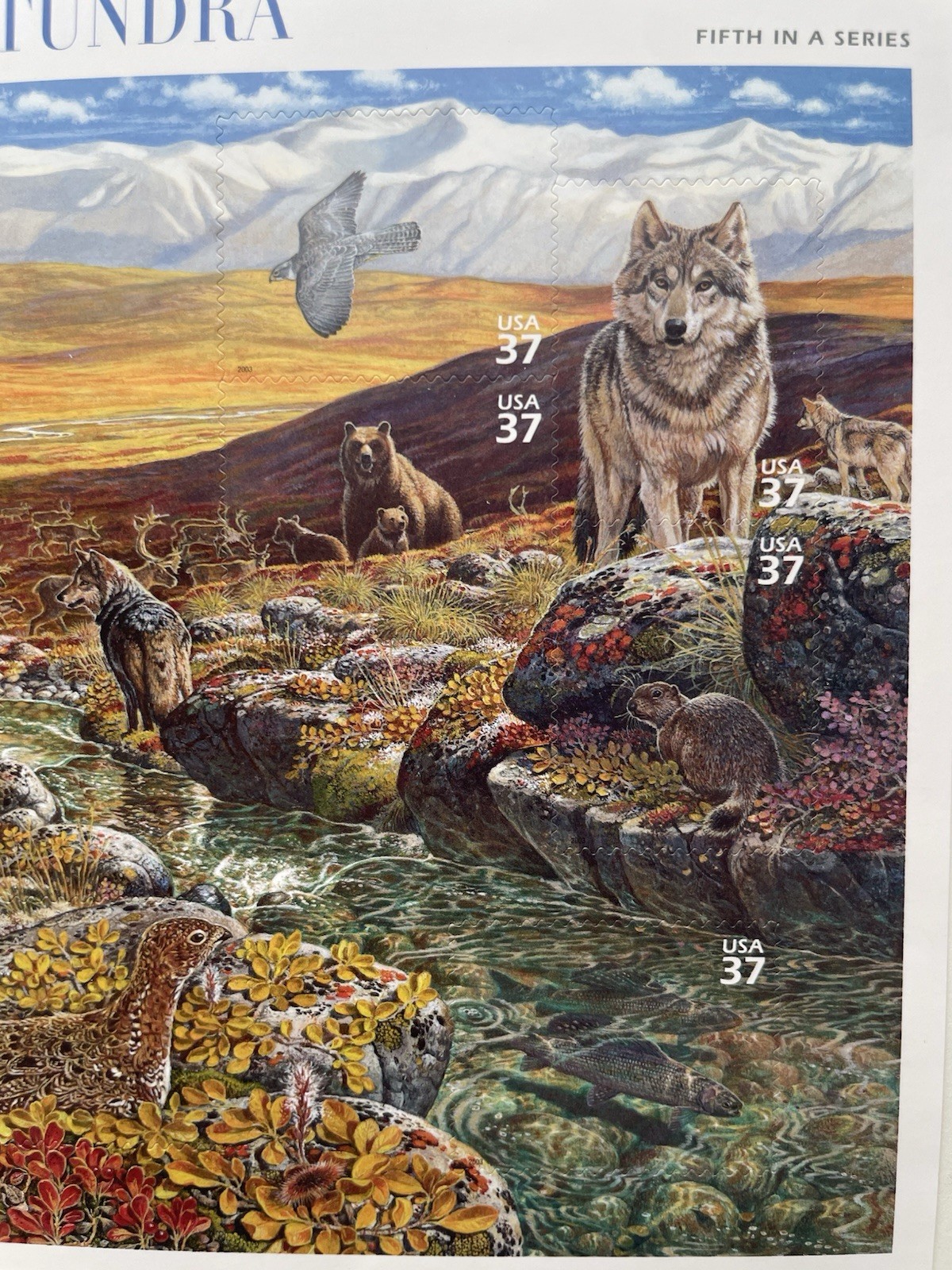 USA 34 Cent Nature of America: Arctic Tundra Postage Stamps, Sheet of 24