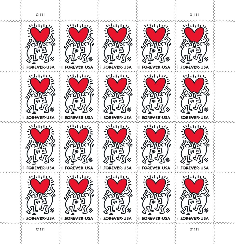 United States Postal Service Love 2025 Postage Stamps (Sheet of 20) 20