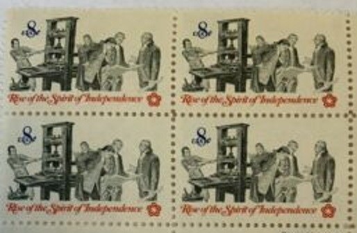 RISE OF SPIRIT INDEPENDENCE-Block of 4 Collectible Unused 1973 Stamps-FREE SHIP