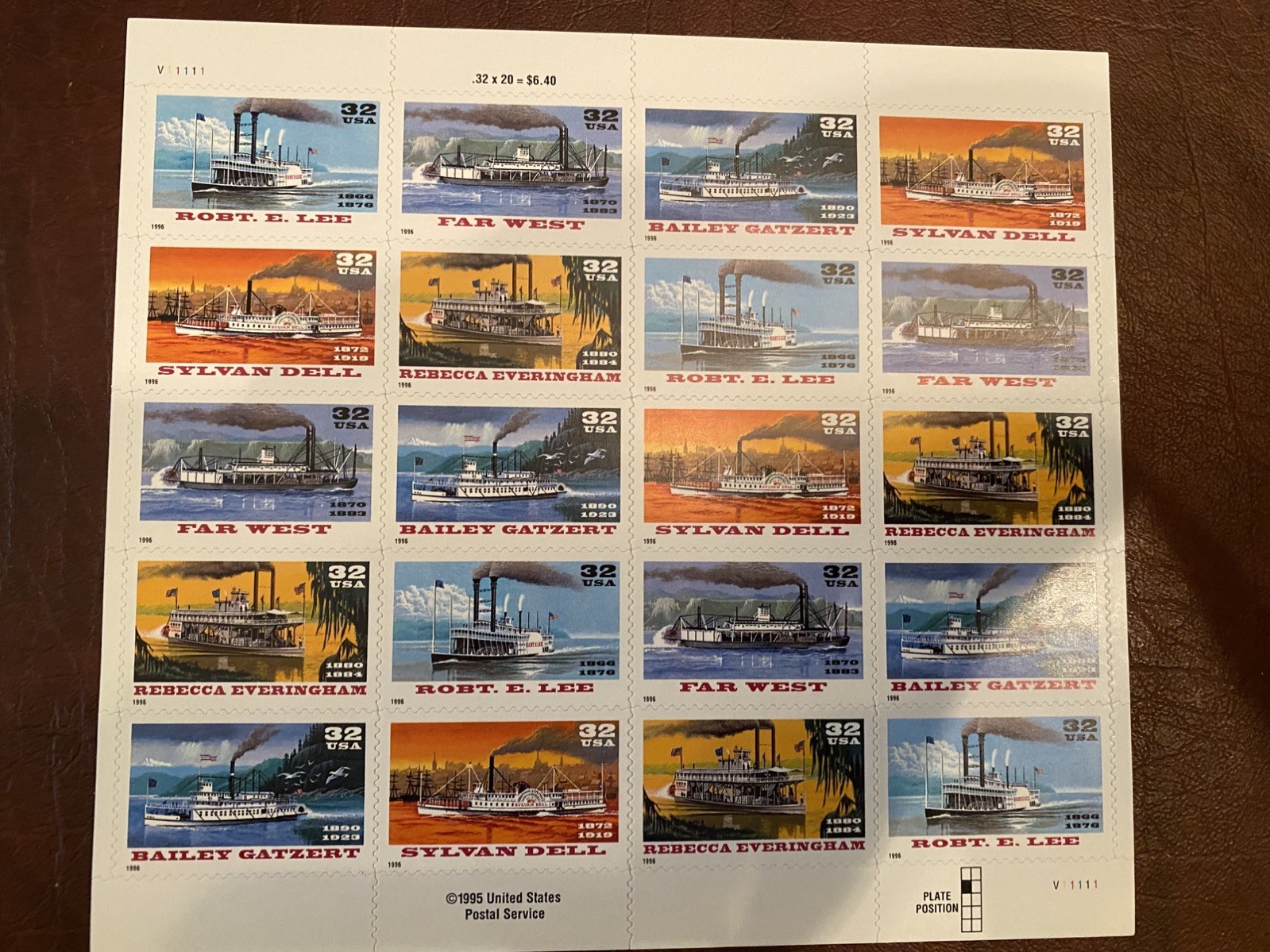 US Postage Stamp Lot – All Aboard Train Locomotive & Steamboat Ship Ferry Sheets