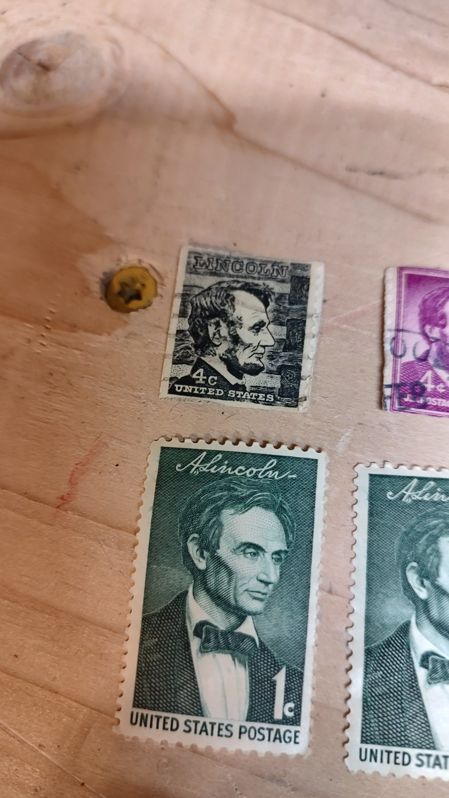 Stamp Lot Lincoln 1 Cent 4 Cent Jackson 1 Cent Jefferson 2 Cent Roosevelt 6 C