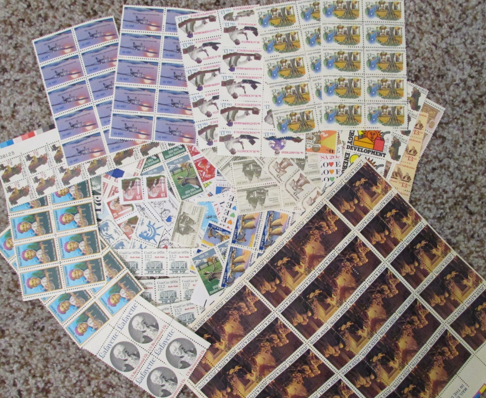 US Discount Postage Stamps unused. Below Face, FACE VALUE $100.053. Lot 260049
