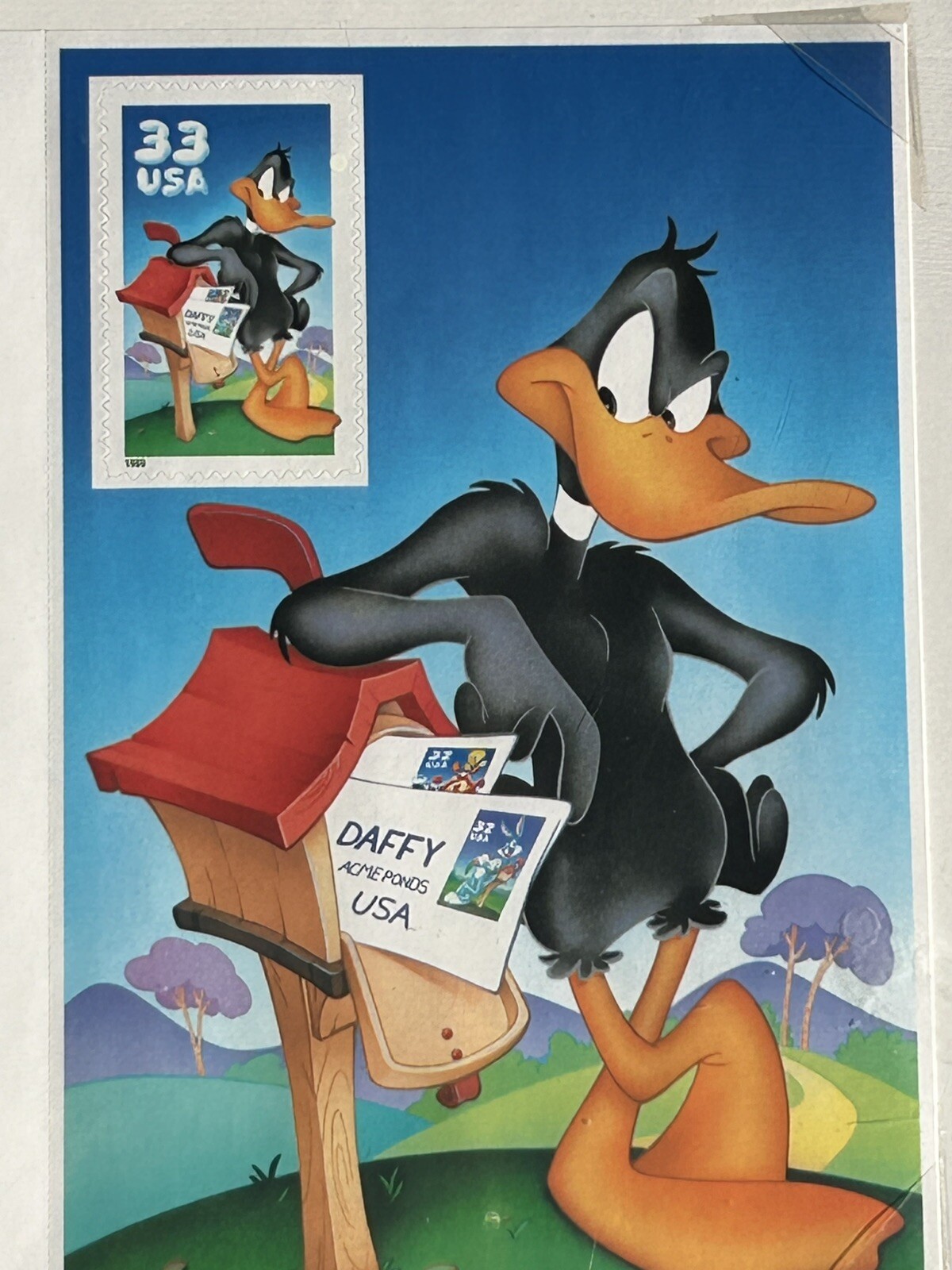 Four Books (40) US Postage Stamps LOONEY TUNES Sylvester & Tweety & Daffy Matted