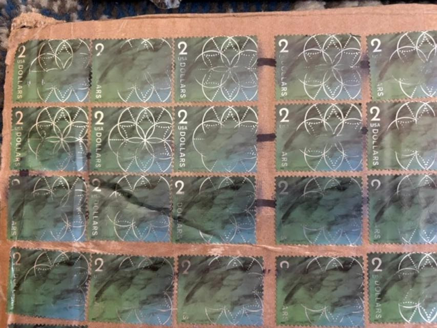 $196.00 —98 U.S. US POSTAL USED UNCANCELLED FOREVER OTHER STAMPS ON PAPER
