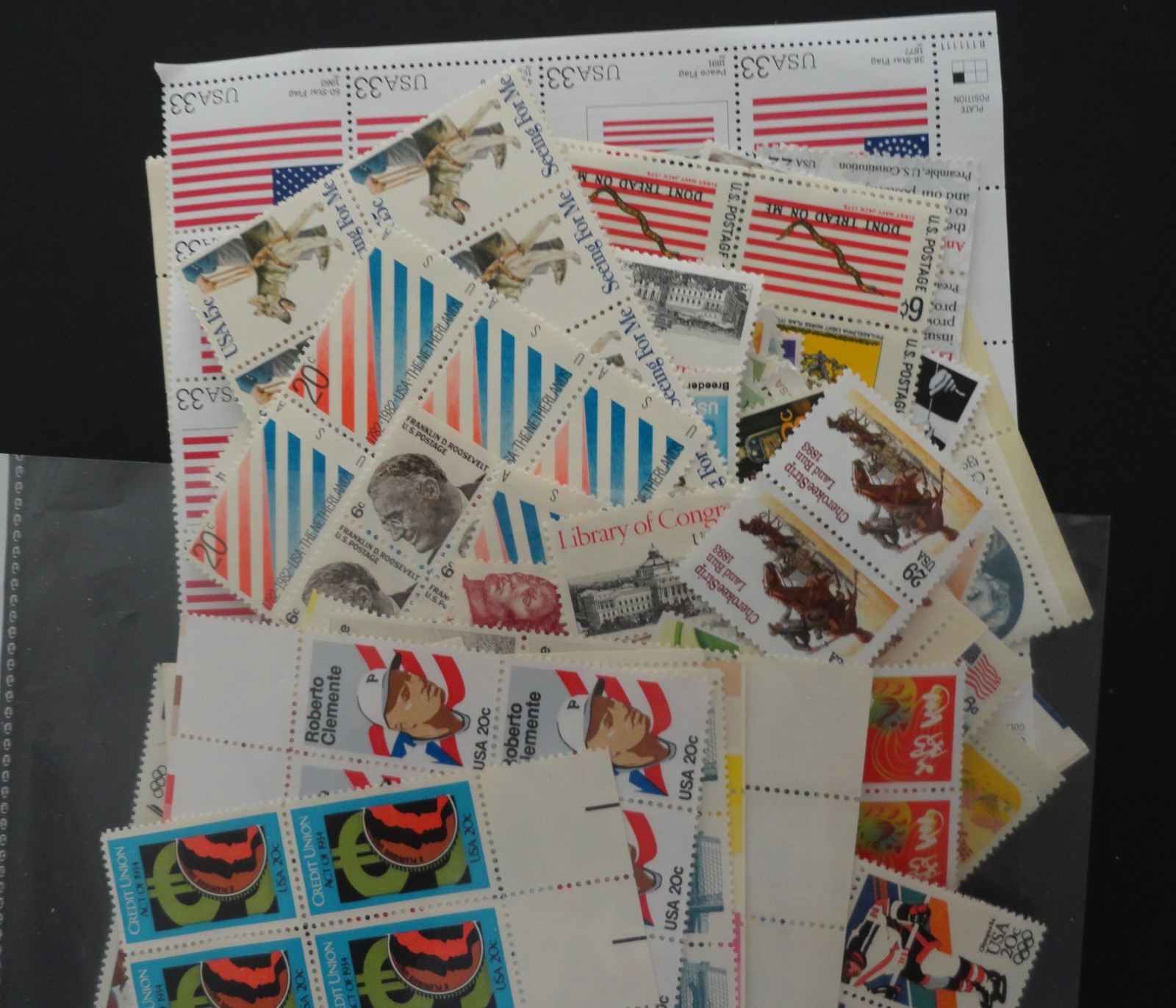 USA USPS MINT NH POSTAGE STAMPS LOT – ALL USABLE ON MAIL FACE VALUE $201.14