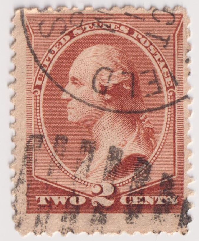 SC 210 – 2 Cent Red Brown – 1881-82 – Washington – Used (#7)