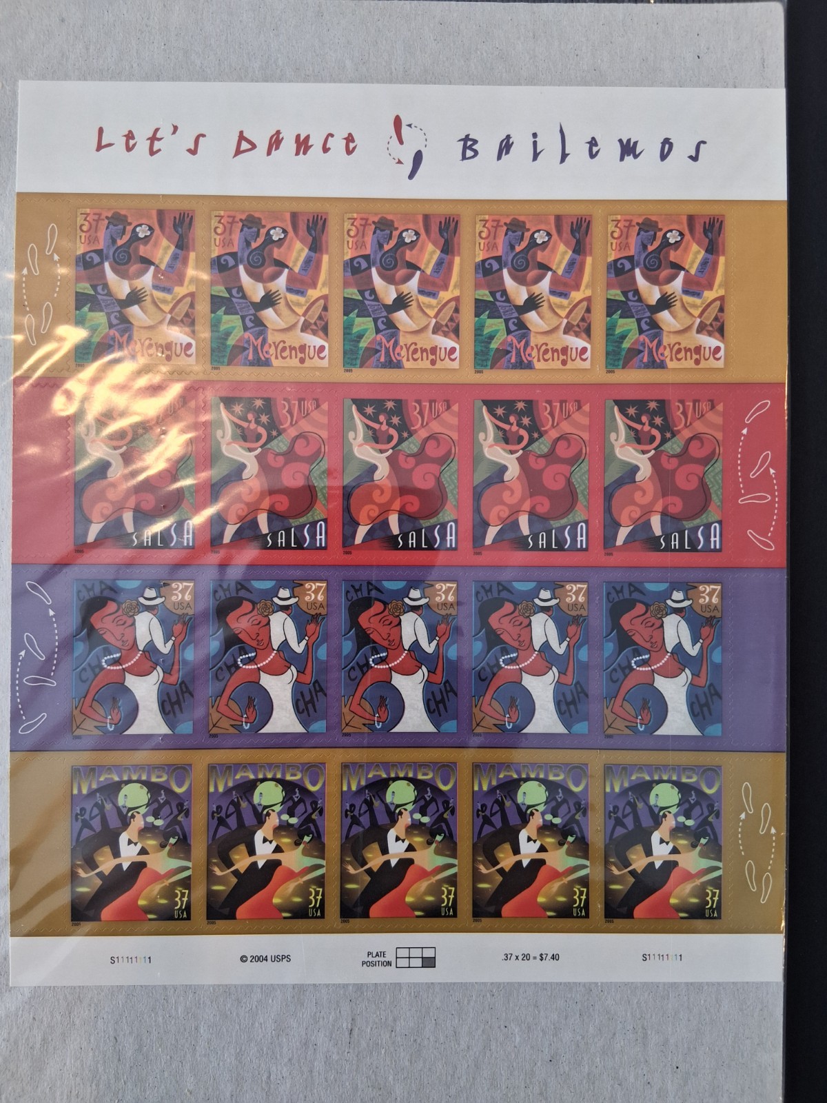 Lot of 2: Sheets 20 Stamps Scott #3939 37c Let’s Dance Bialemos MNH US Postage