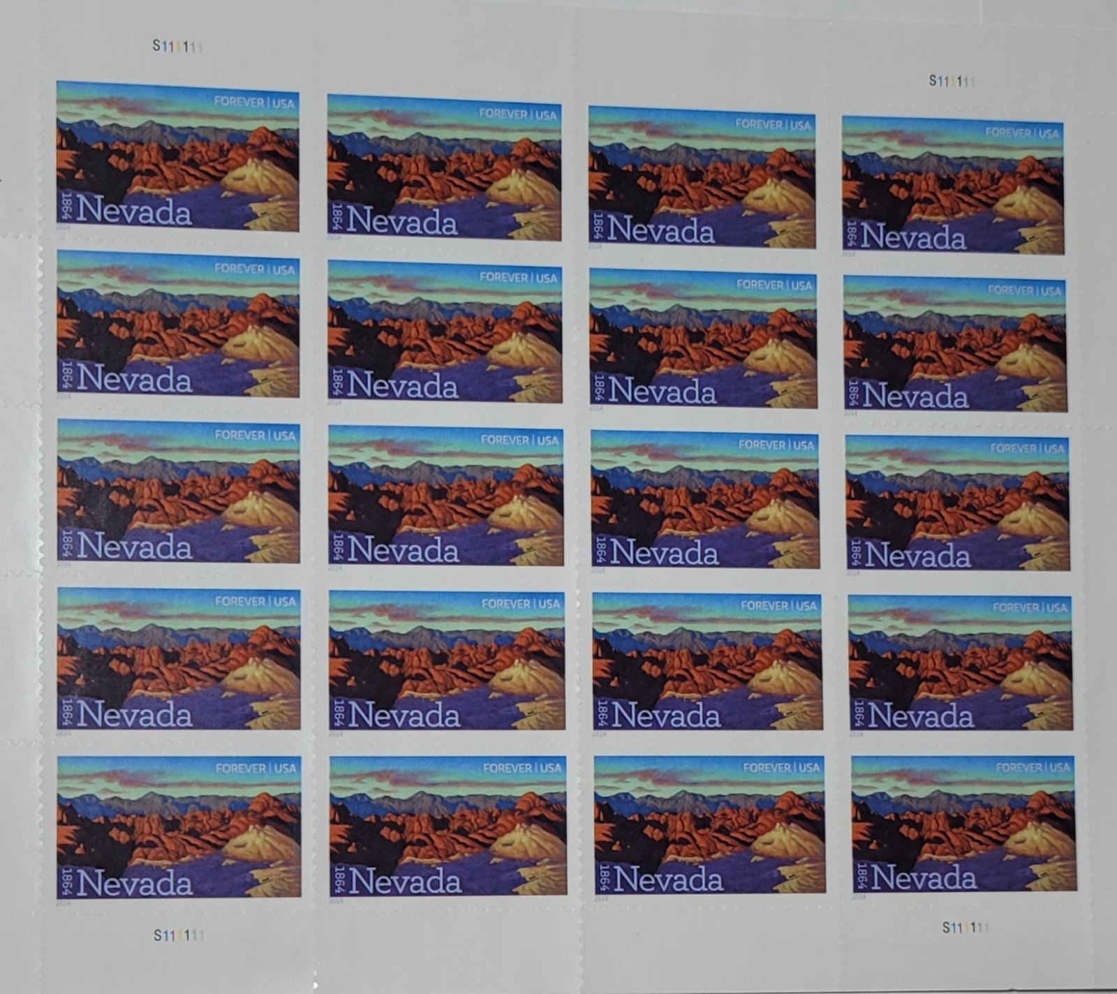NEVADA STATEHOOD FOREVER SHEET, (2014) $15.60, U.S. #4907 MNH,