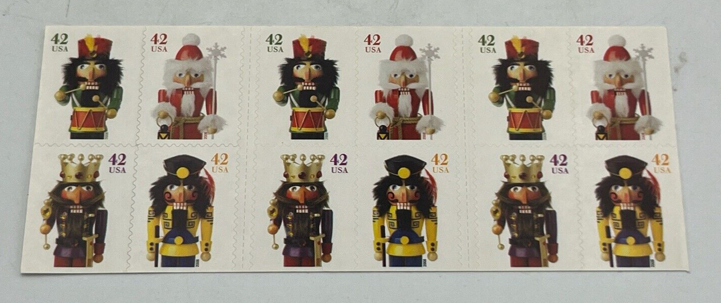 US Stamp Scott #4363b 42 Cent Nutcrackers Booklet Pane of 20 MNH 2008