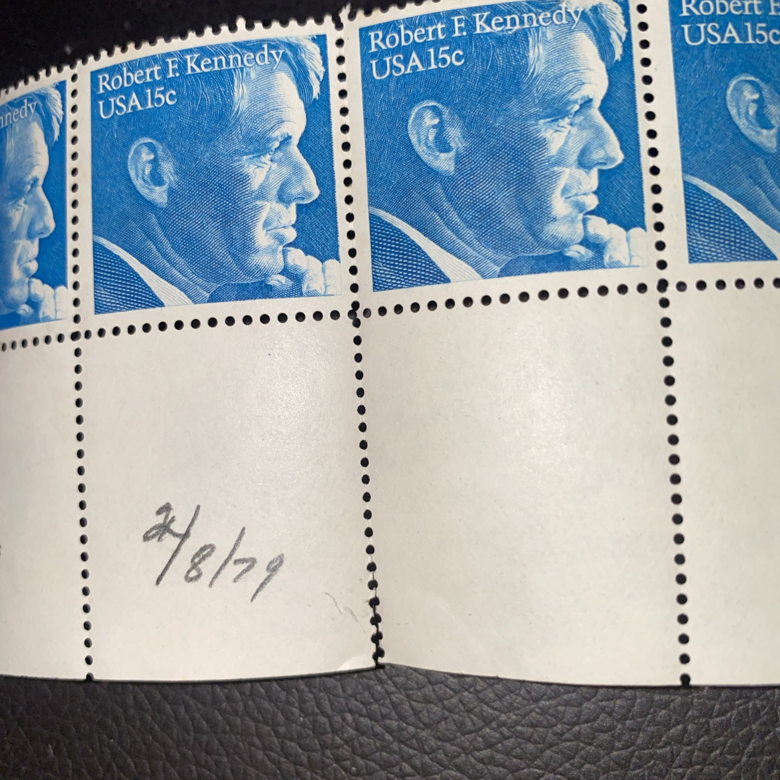 ROBERT F. KENNEDY–Block of 4 Collectible Unused 1979 Stamps–FREE SHIPPING!