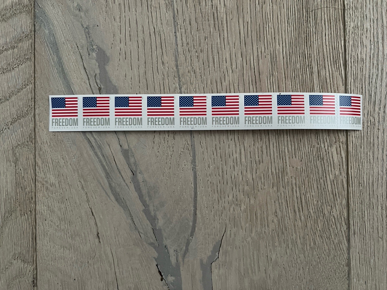 TEN (10) USPS Freedom Flag Forever Stamps First Class Mail